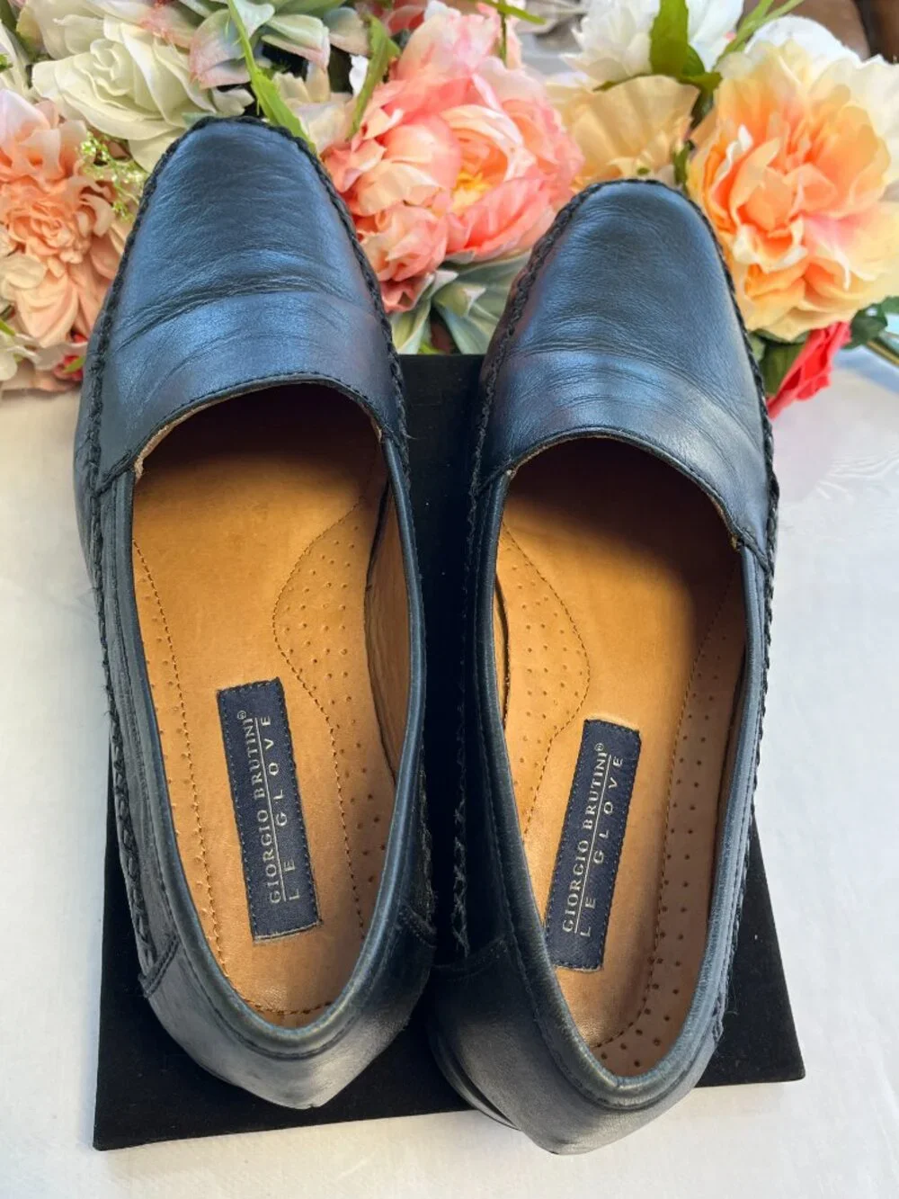 Giorgio Brutini Le Glove Mortoni Mens 11.5M Black Leather Loafers